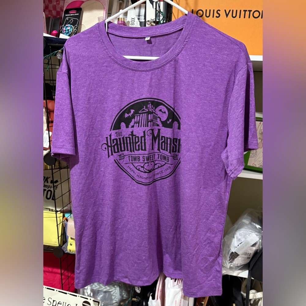 Purple Haunted Mansion Graphic T-Shirt